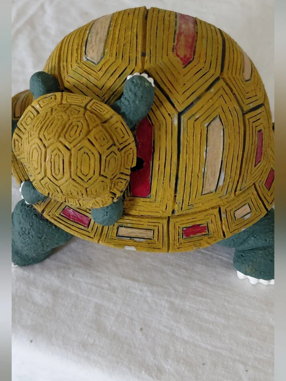 Decorative Turtle Terrarium Ornament - Yellow & Green